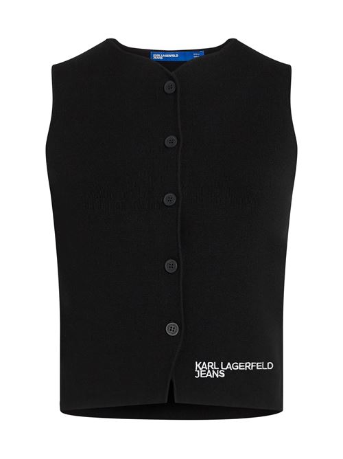 Gilet nero in maglia Karl Lagerfeld jeans | A4W18060999